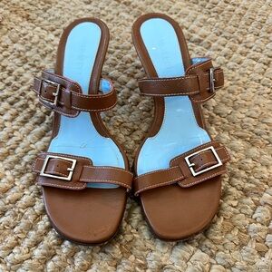 Vaneli Eildon Sandals Womens 8.5 Brown Cipria Slides Adjustable Buckle